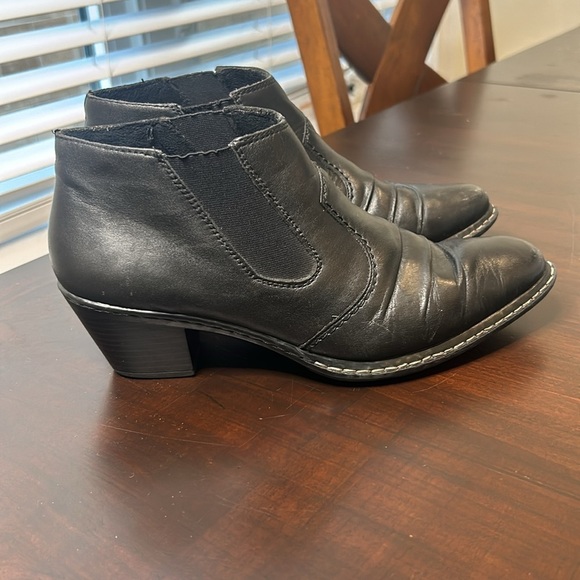 Rieker Western Ankle Bootie Slip on Black Women Size 7 - Picture 11 of 16